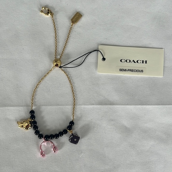 Coach Semi Precious Dice Slider Charm Bracelet - Picture 4 of 5